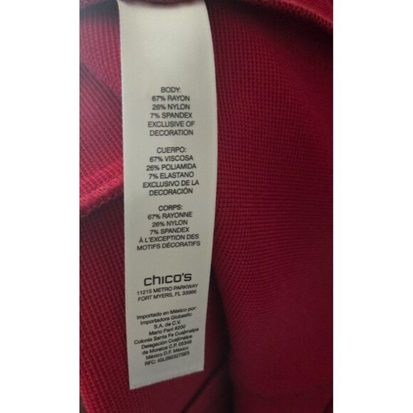 CHICO'S red trench coat size 1 US M - Picture 6 of 7